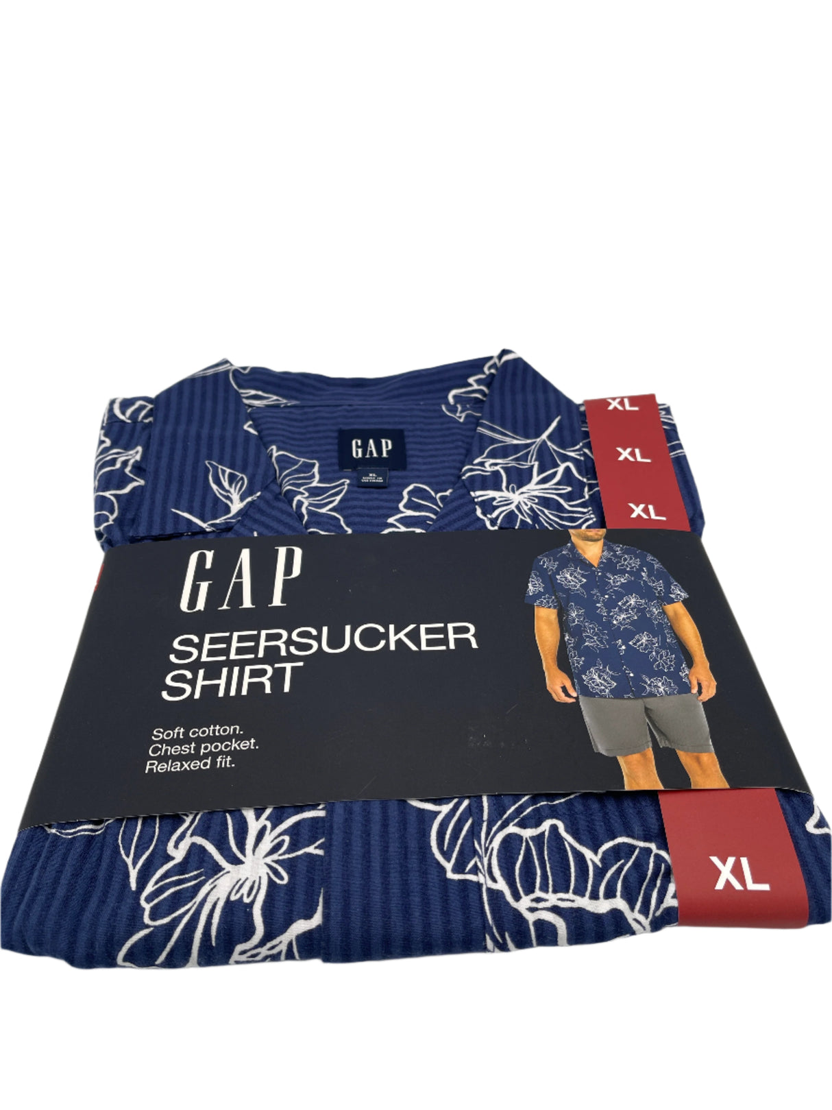 Gap Seer Sucker Button Up Shirt