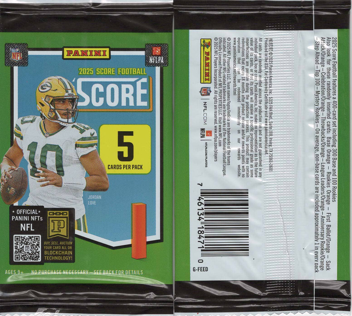 2025 Panini Score NFL Football
