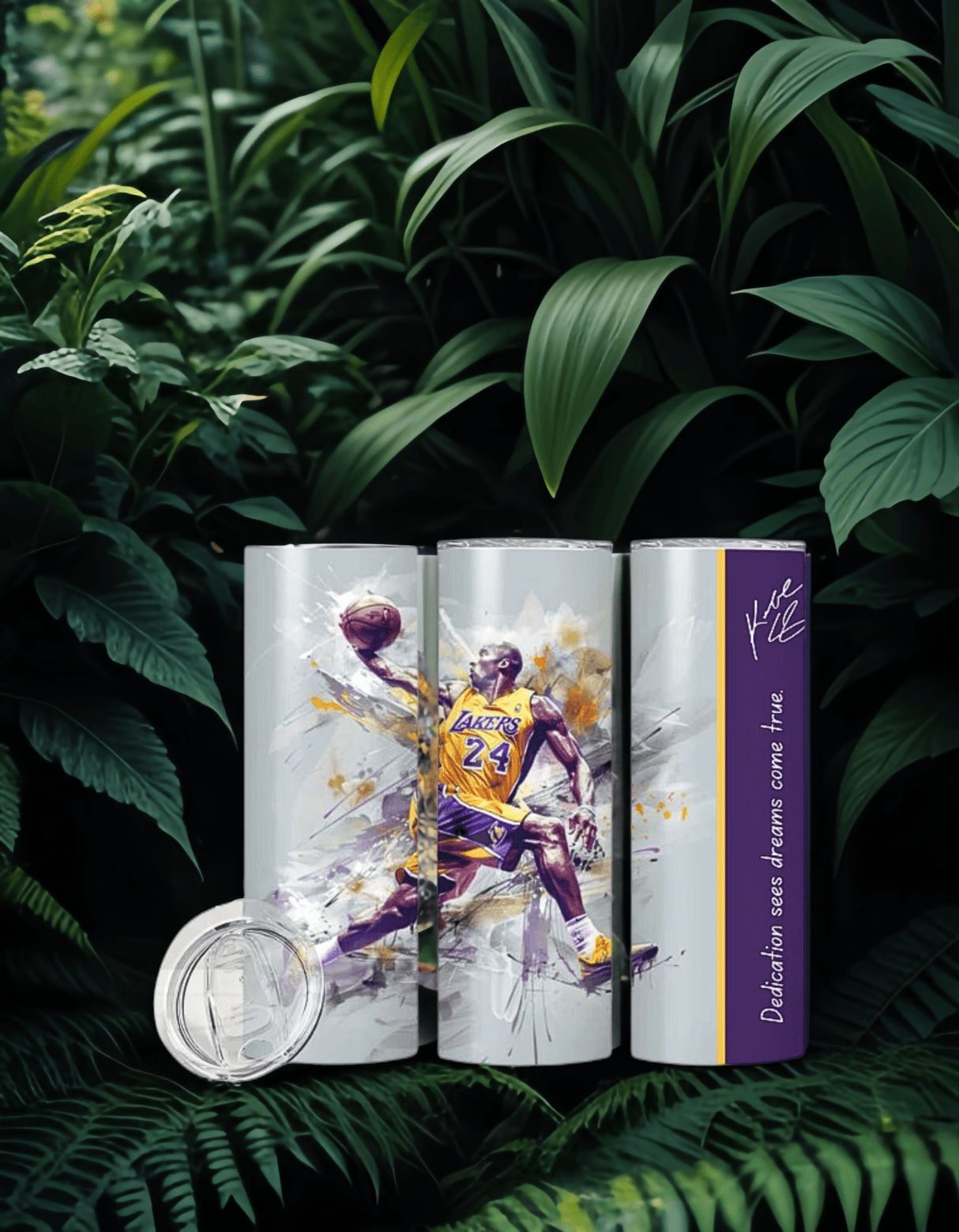 Kobe Bryant 20oz Tumbler – Basketball Legend Edition (with Straw)