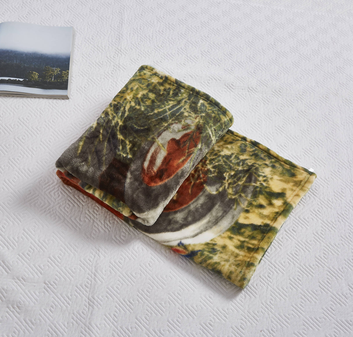 "Patriotic Tractor" 1-Ply Faux Fur Everyday Blanket