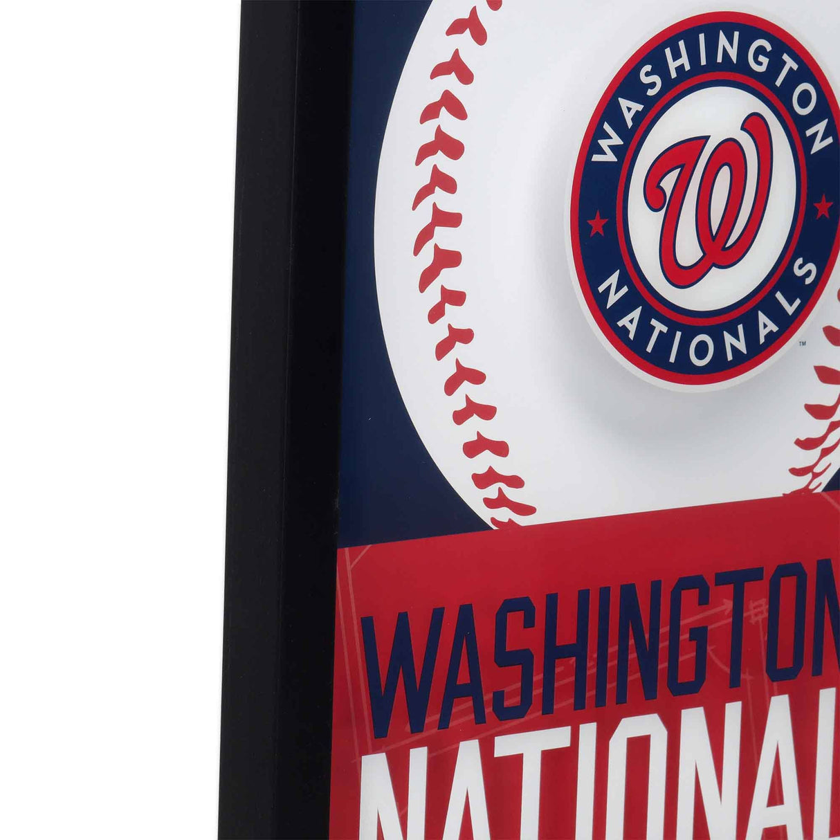 Washington Nationals Logo Baseball & Diamond Glass Sign