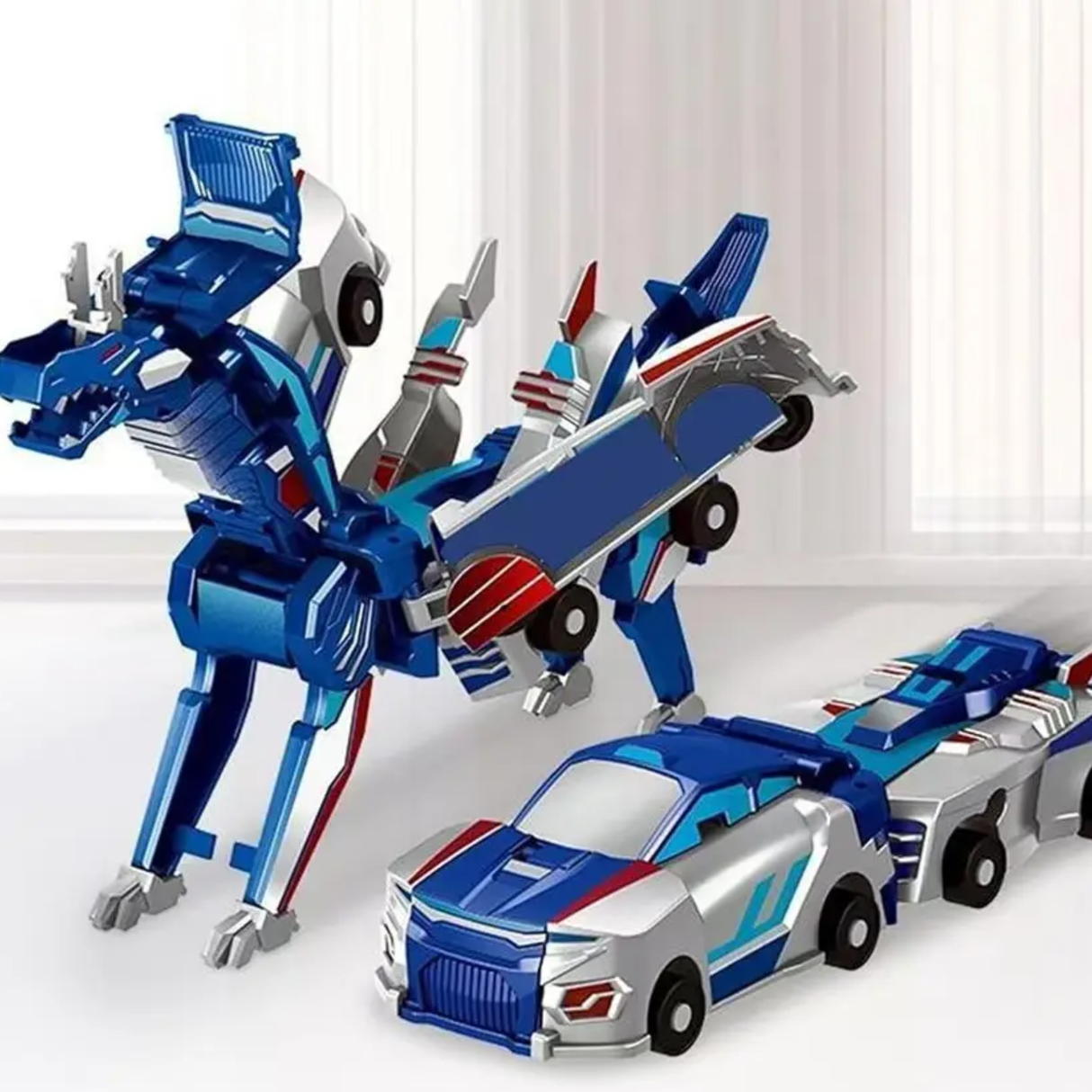 2-in-1 Unicorn Car Toy Transforming Robot Racer