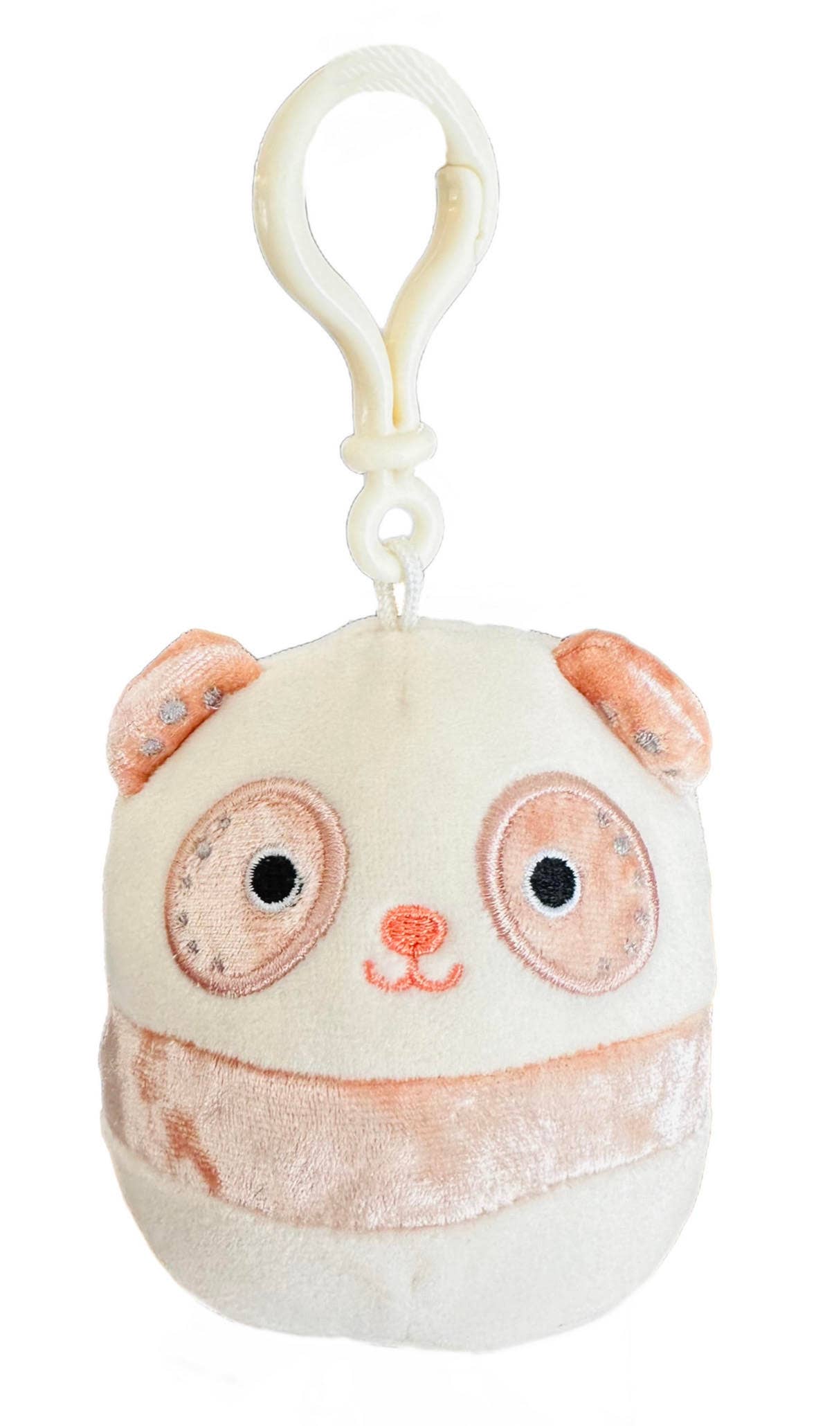 Squishmallow Plush Toy 3.5" Clip Bee the Panda Velvet