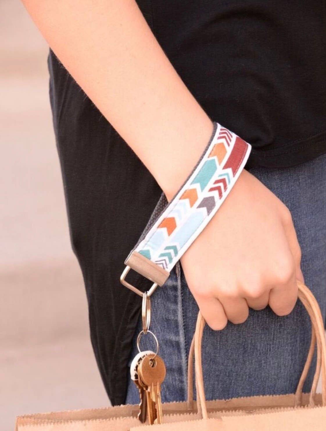 Race Flag Short Lanyard/Checkered Fabric Keychain Wristlets