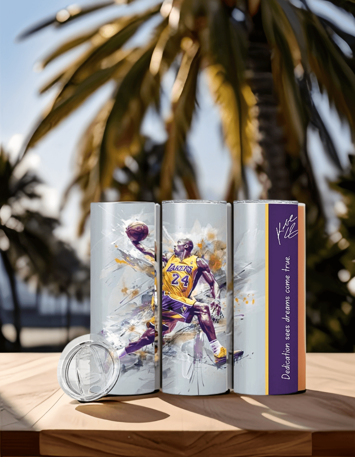 Kobe Bryant 20oz Tumbler – Basketball Legend Edition (with Straw)