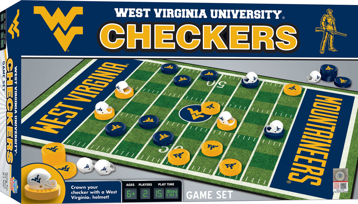 West Virginia Mountaineers Checkers Board Game