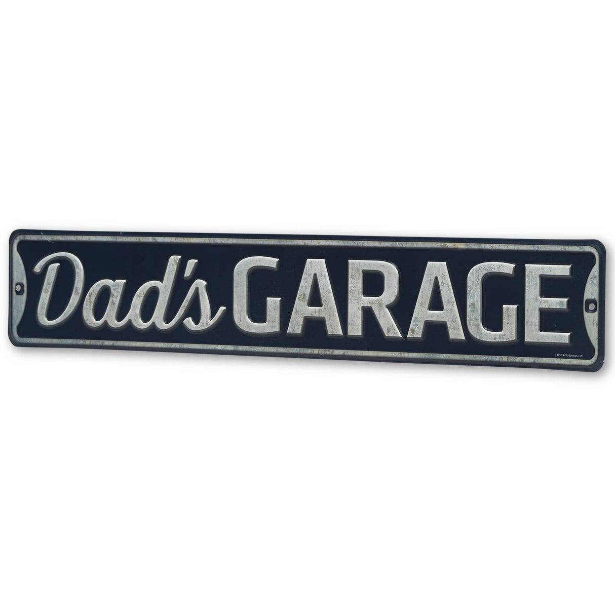 Dad's Garage Embossed Metal Street Sign