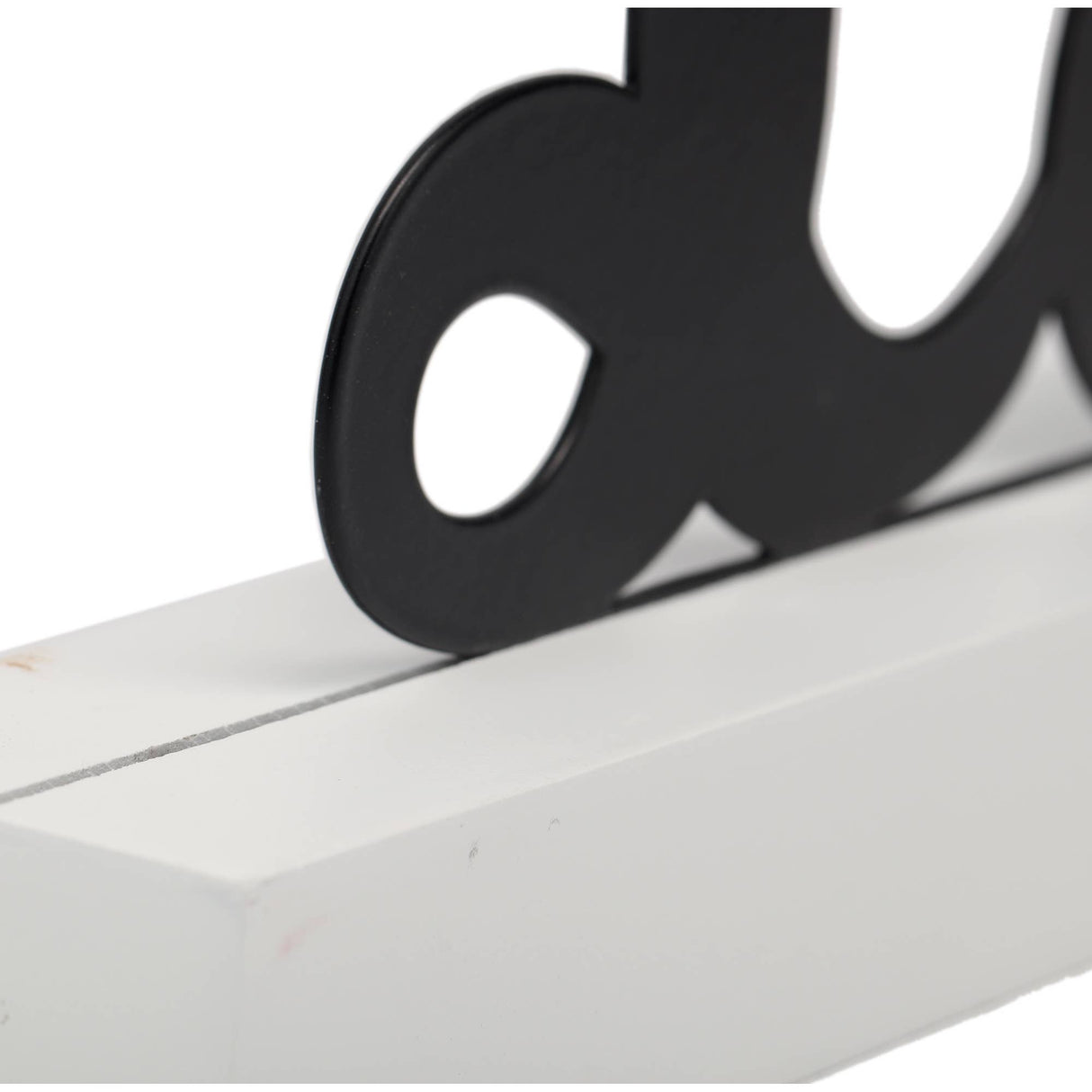 Love Minnie Mouse Metal Decor With Wood Base