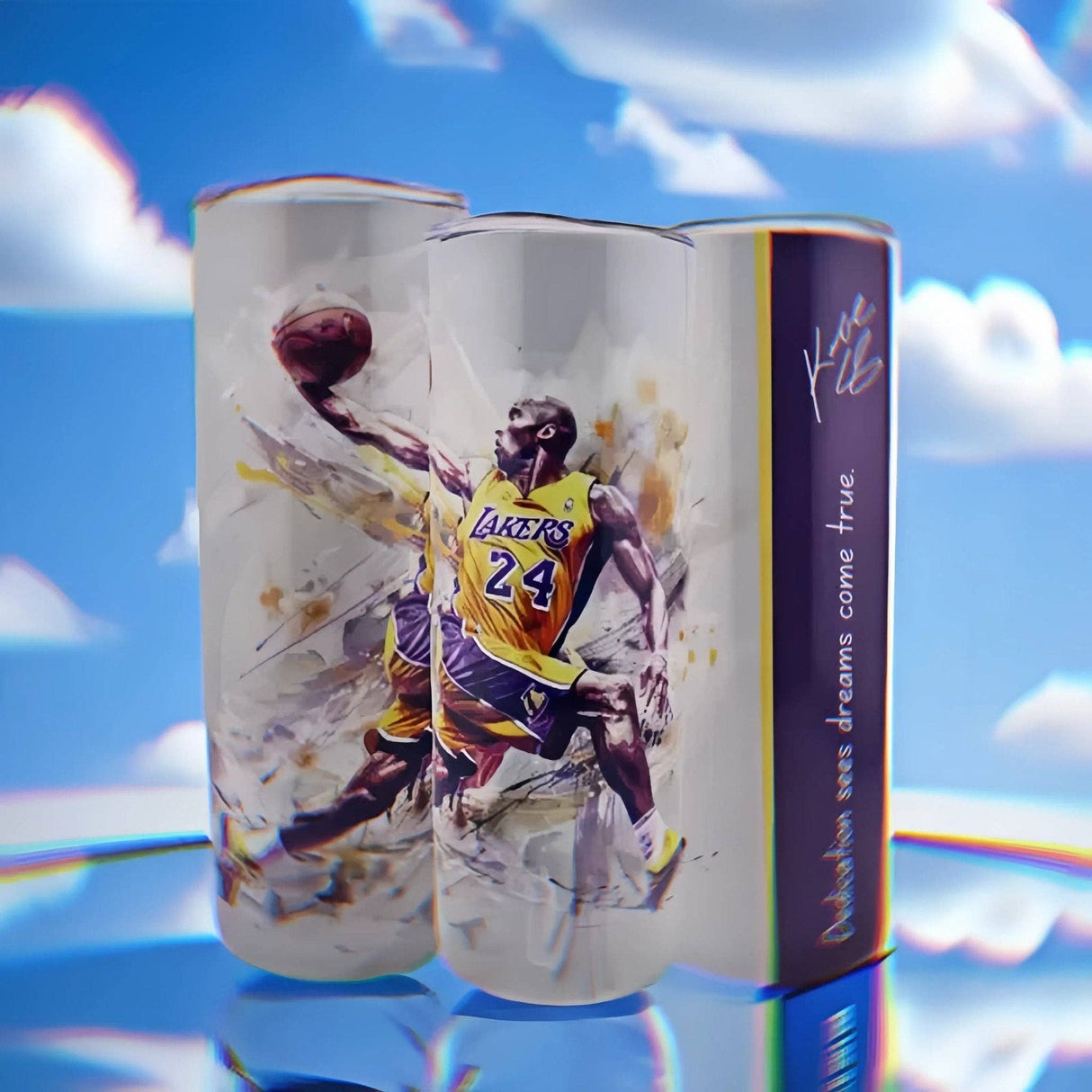 Kobe Bryant 20oz Tumbler – Basketball Legend Edition (with Straw)