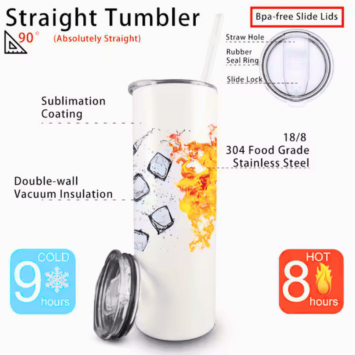 20oz Stainless-Steel Tumblers-Funny Elephant Design