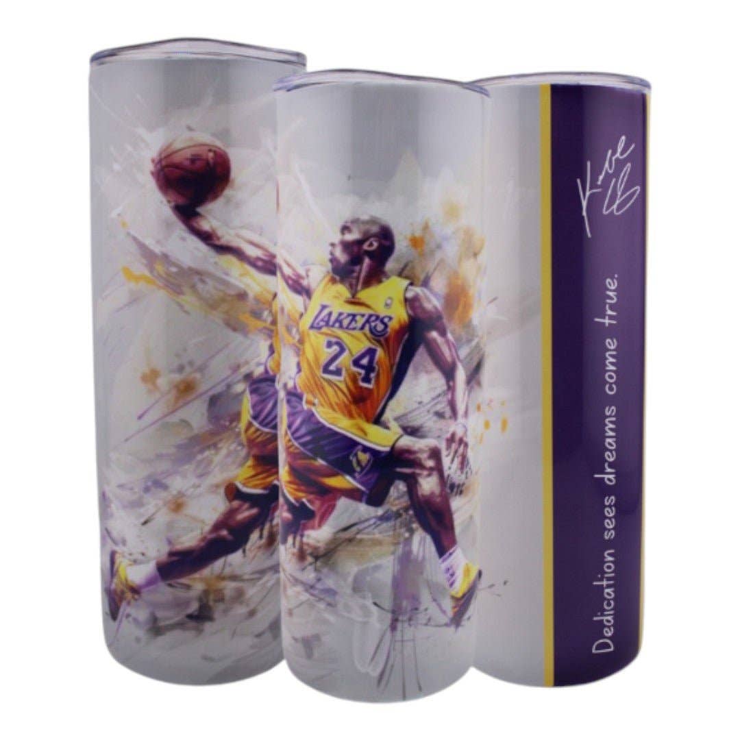 Kobe Bryant 20oz Tumbler – Basketball Legend Edition (with Straw)