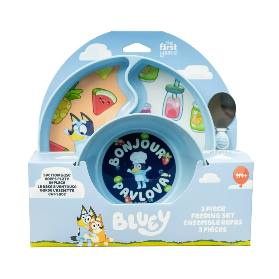 TOMY Bluey 3-Piece Mealtime Set