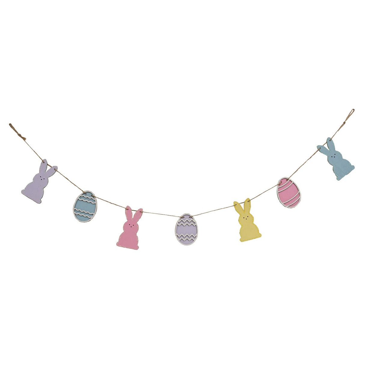 Easter Egg & Bunny Garland-Glittered Wooden