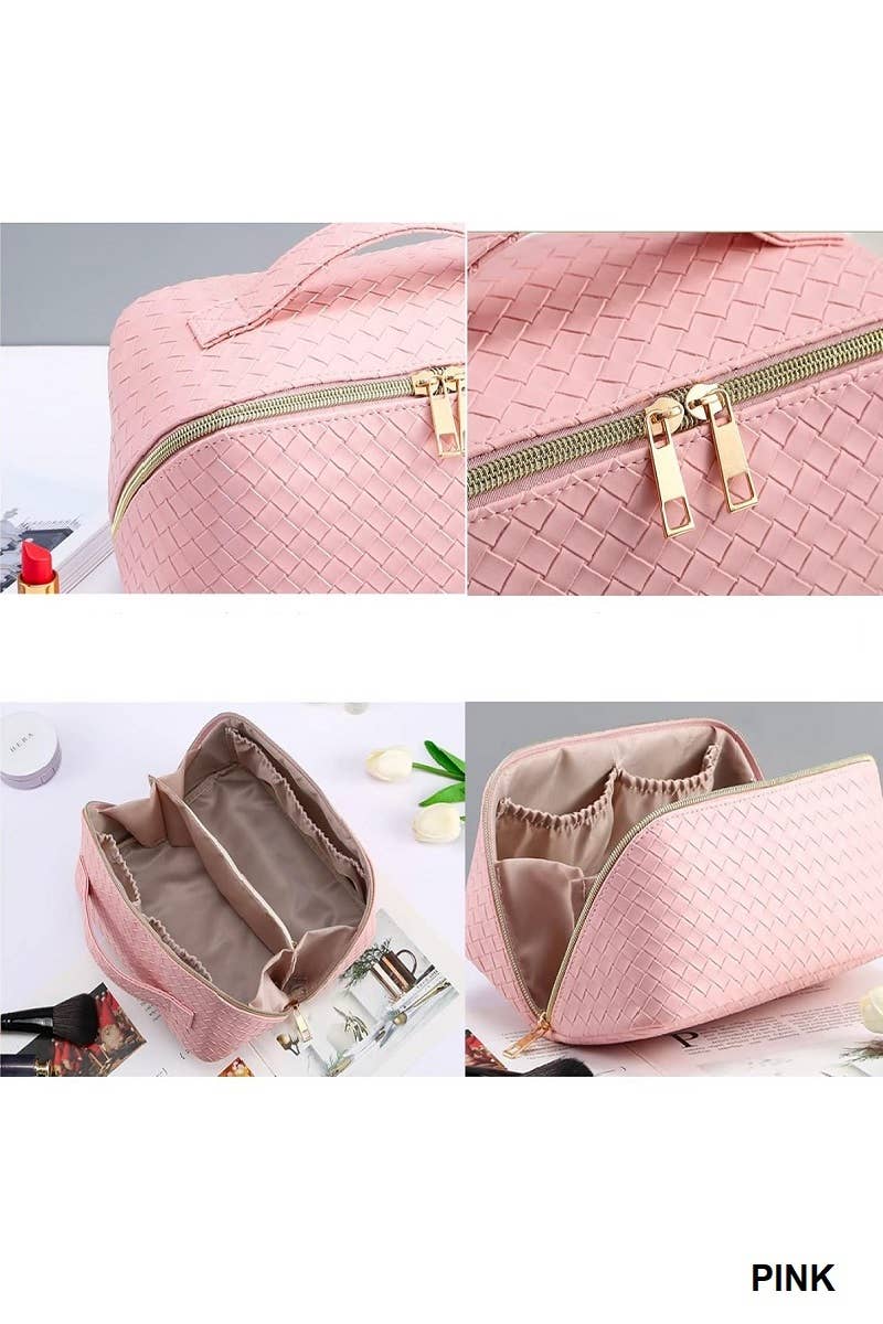 Leather Cosmetic Makeup Travel Bag