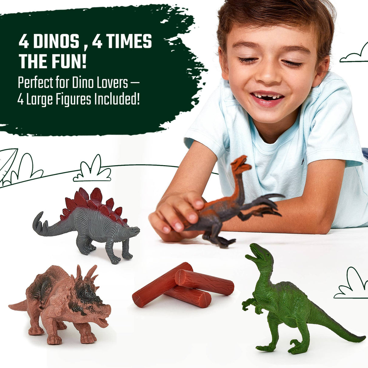 Dinosaur Race Escape Track Playset Toy Gift For Kids, Boys, Girls