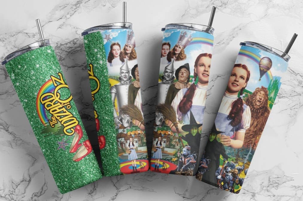 Green Glitter Wizard of Oz Tumbler