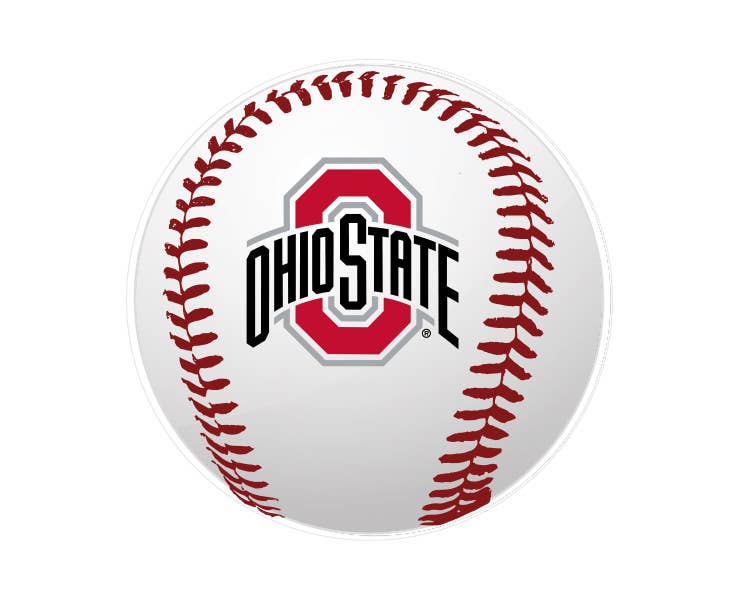 Ohio State Buckeyes Magnet Artwood Circle Baseball