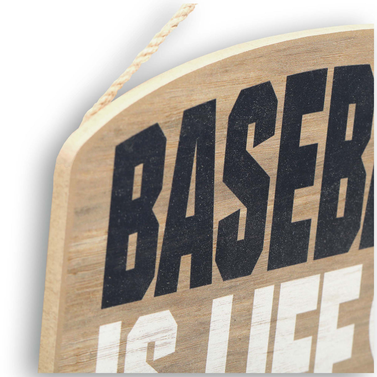Baseball Is Life Hanging Wood Wall Decor