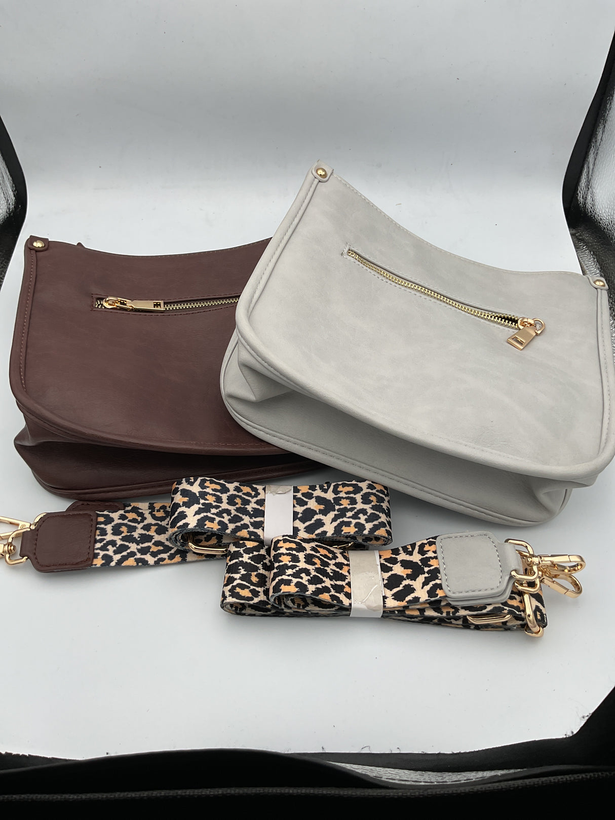 Purse/Handbag with Leopard Print Strap