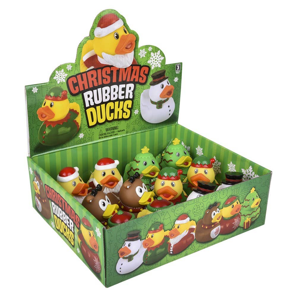 CHRISTMAS RUBBER DUCKIES 3.5"