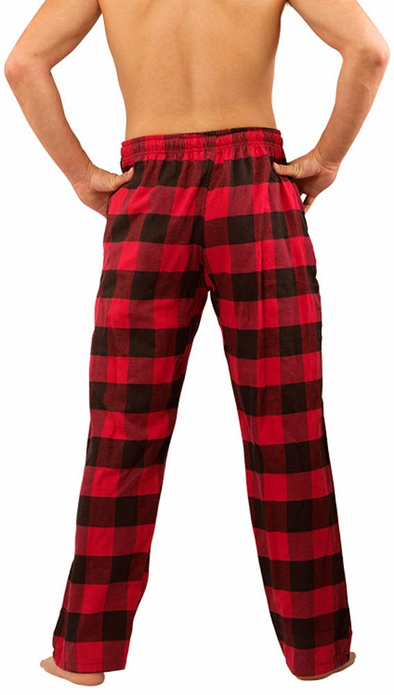 Men Flannel Pajama Pant 39975 Red Buffalo Plaid