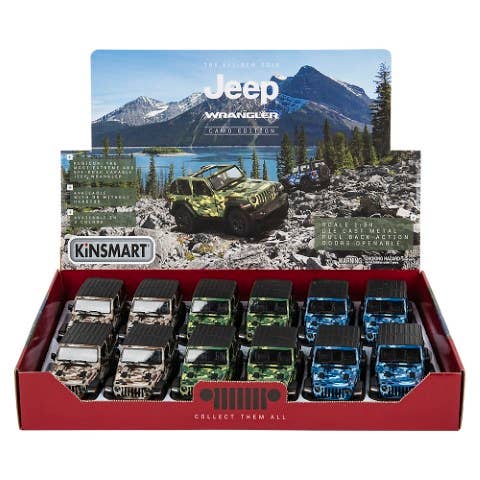 5" Diecast 2018 Jeep Wrangler Camo Hard Top 12/Disp