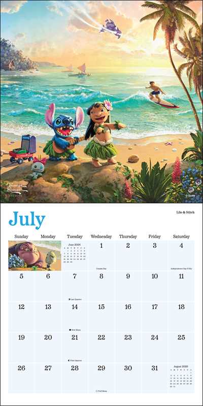 Disney Dreams Collection 2026 Mini Wall Calendar Thomas Kinkade