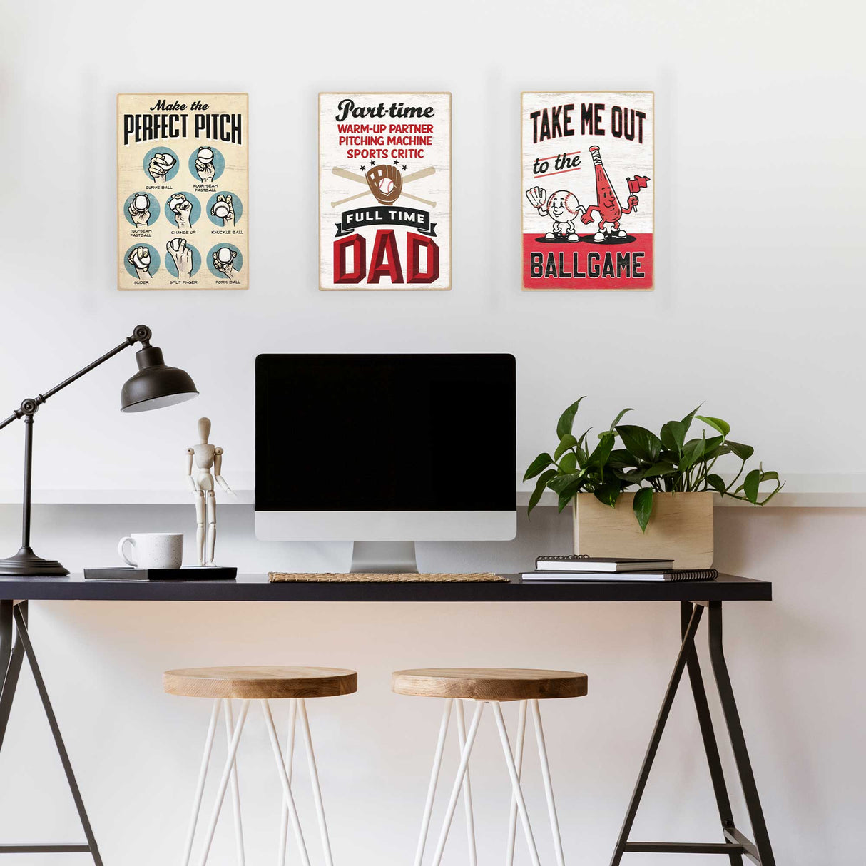 Take Me Out To The Ballgame Baseball Wood Wall Decor