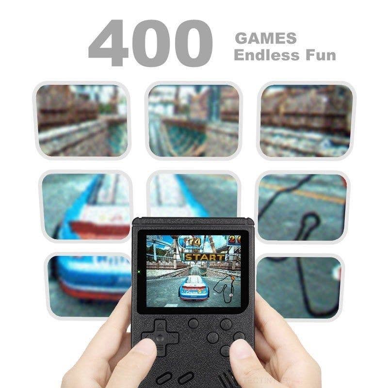 400-In-1 Handheld Game Boy Game Console with 2 Player Controller & TV Connection