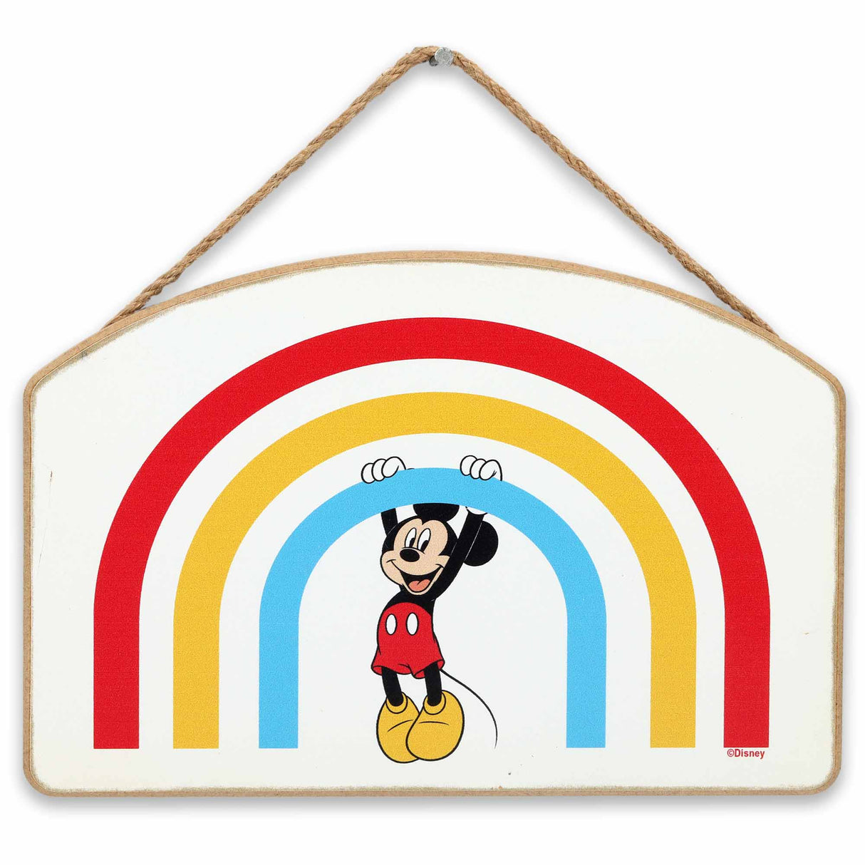 Disney Mickey Mouse Rainbow Hanging Wood Wall Decor