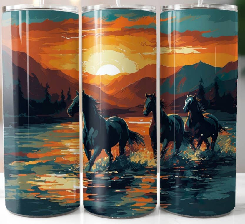 Horses in the Mountains 20oz Tumbler