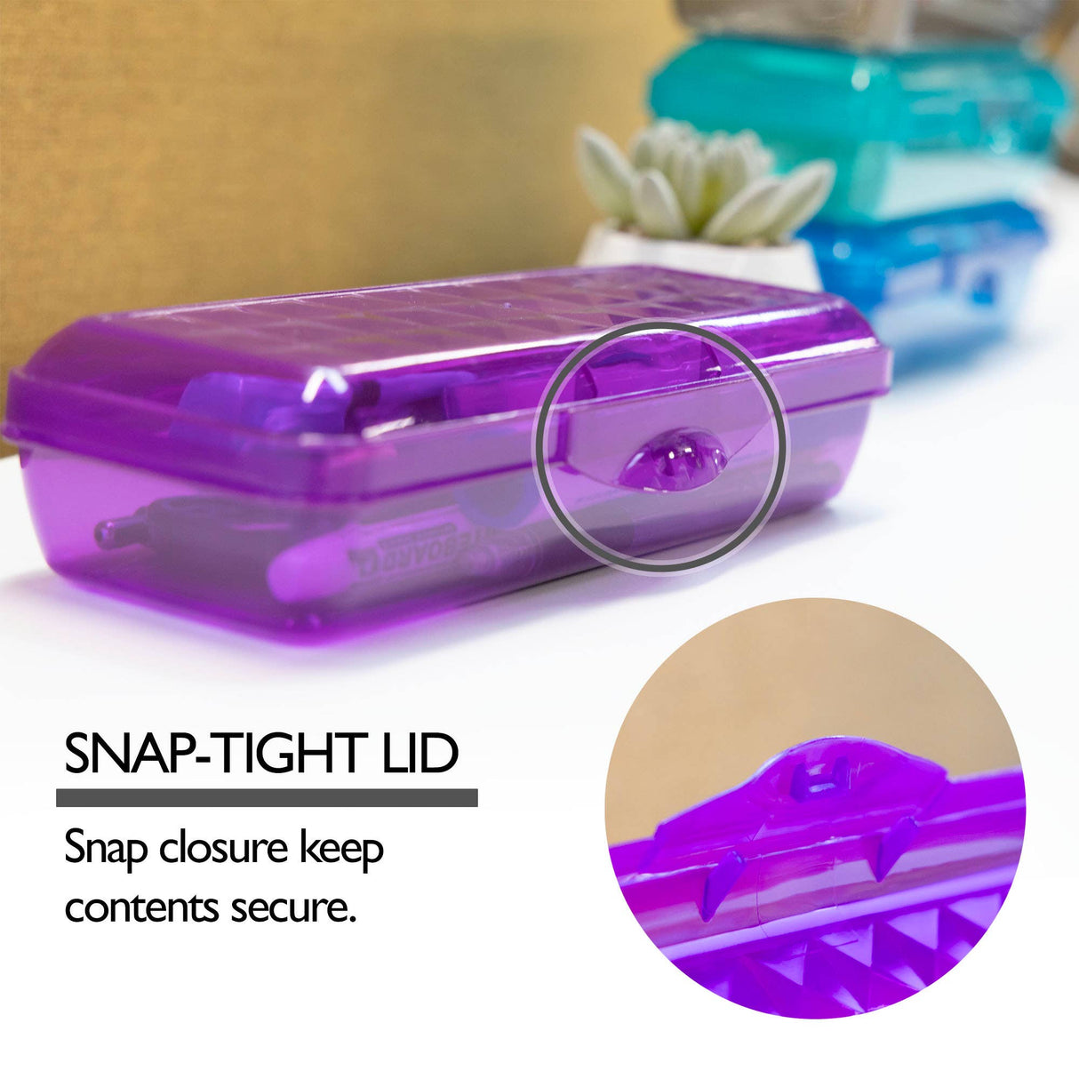 8" LUCENT Pencil Case Organizer Box