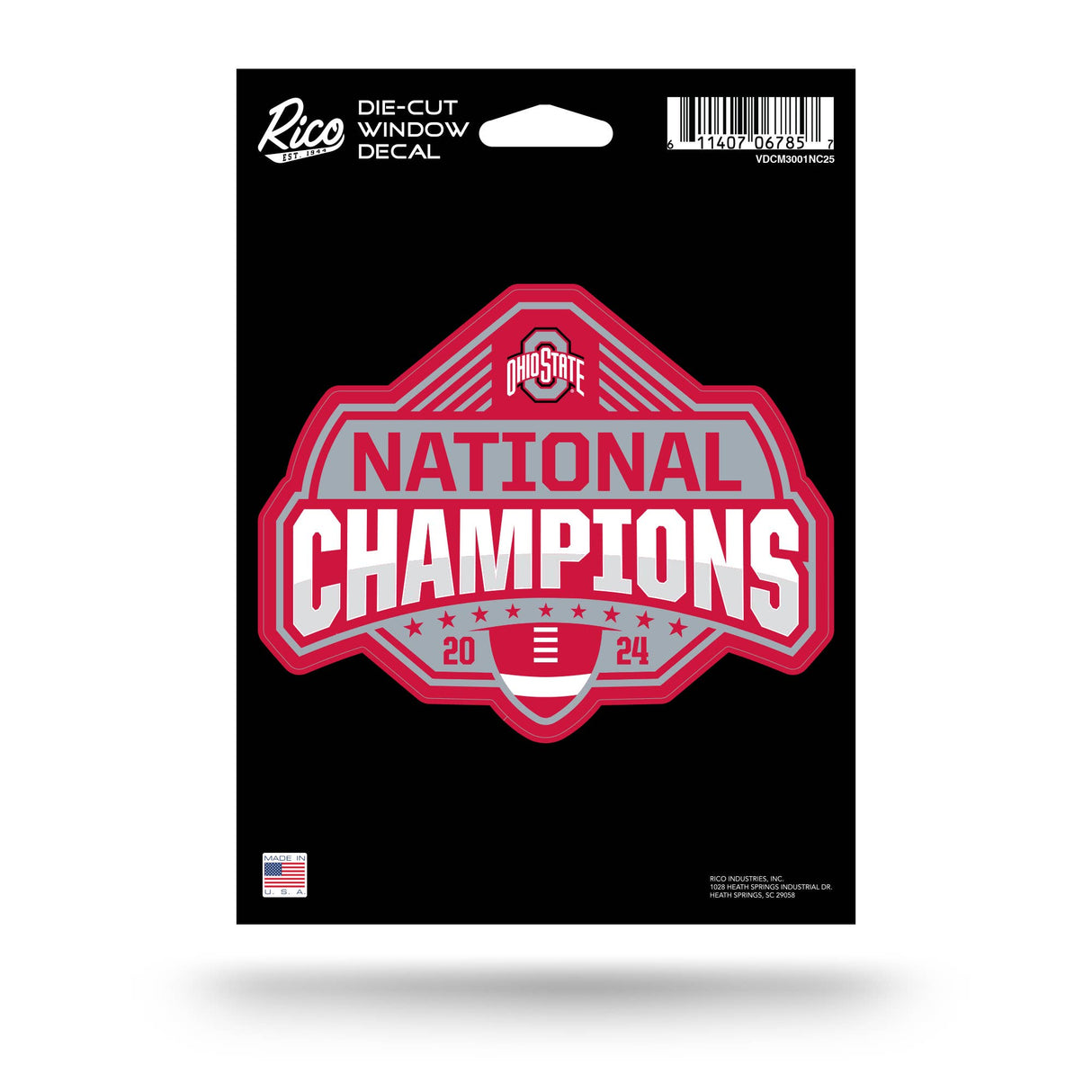 Ohio State Buckeyes National Champs Die Cut Vinyl Decal