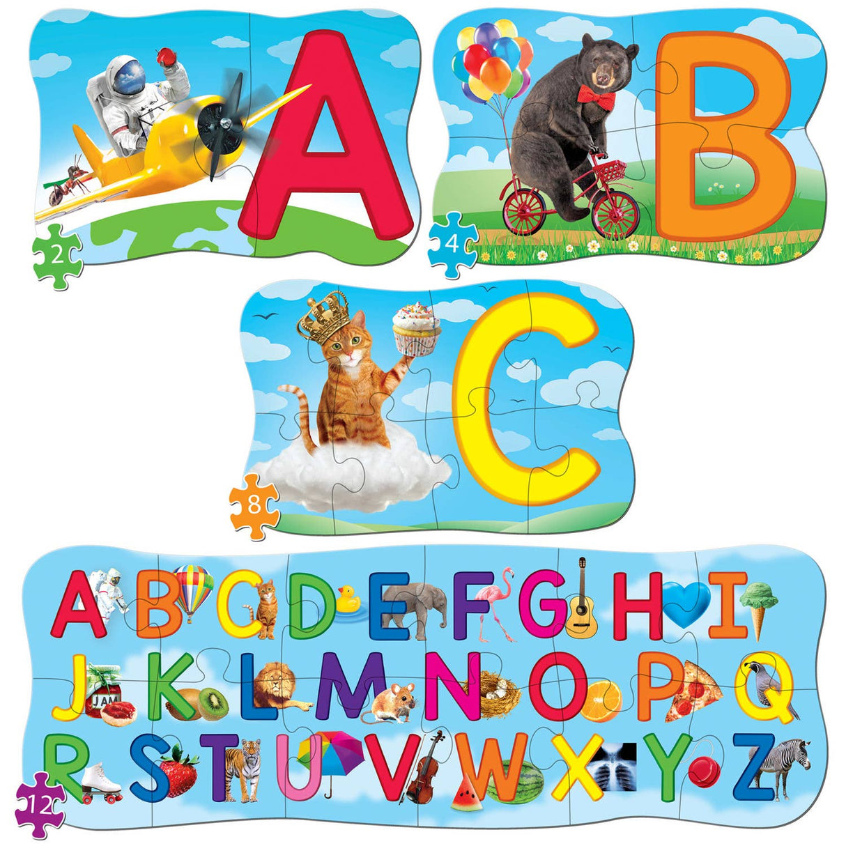ABC's - Educational 4-Pack Puzzles