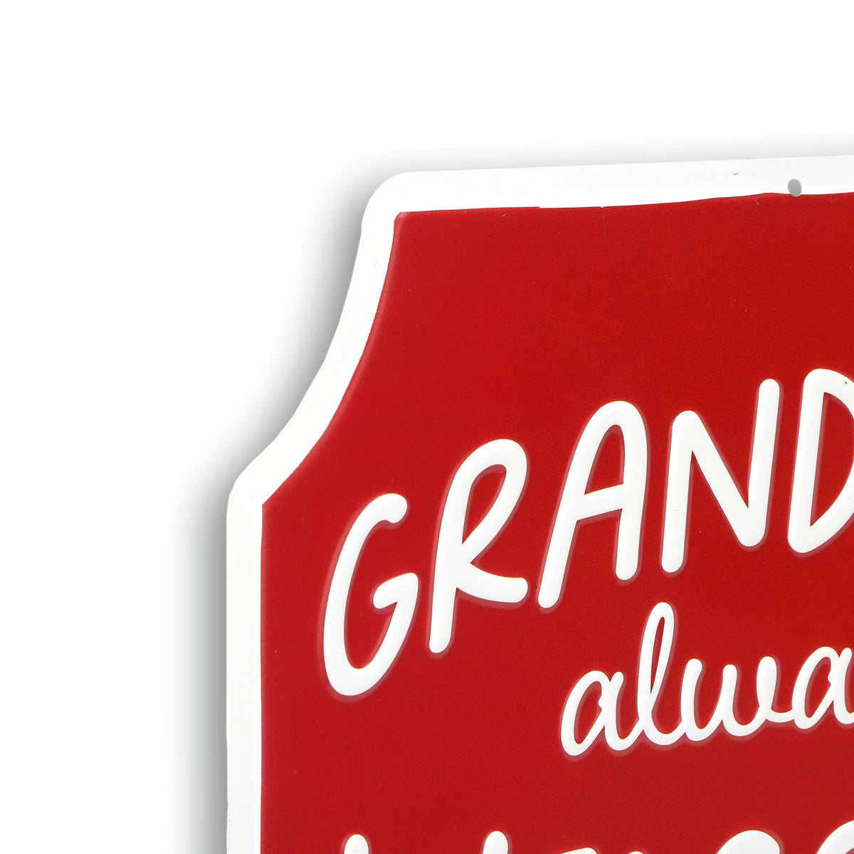 Grandkids Always Welcome Metal Sign