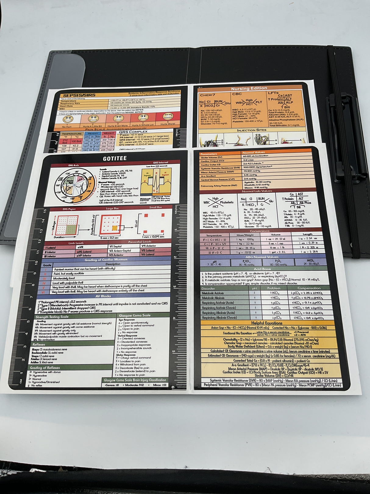 Handy Plastic Foldable Nursing Student Guide Binder