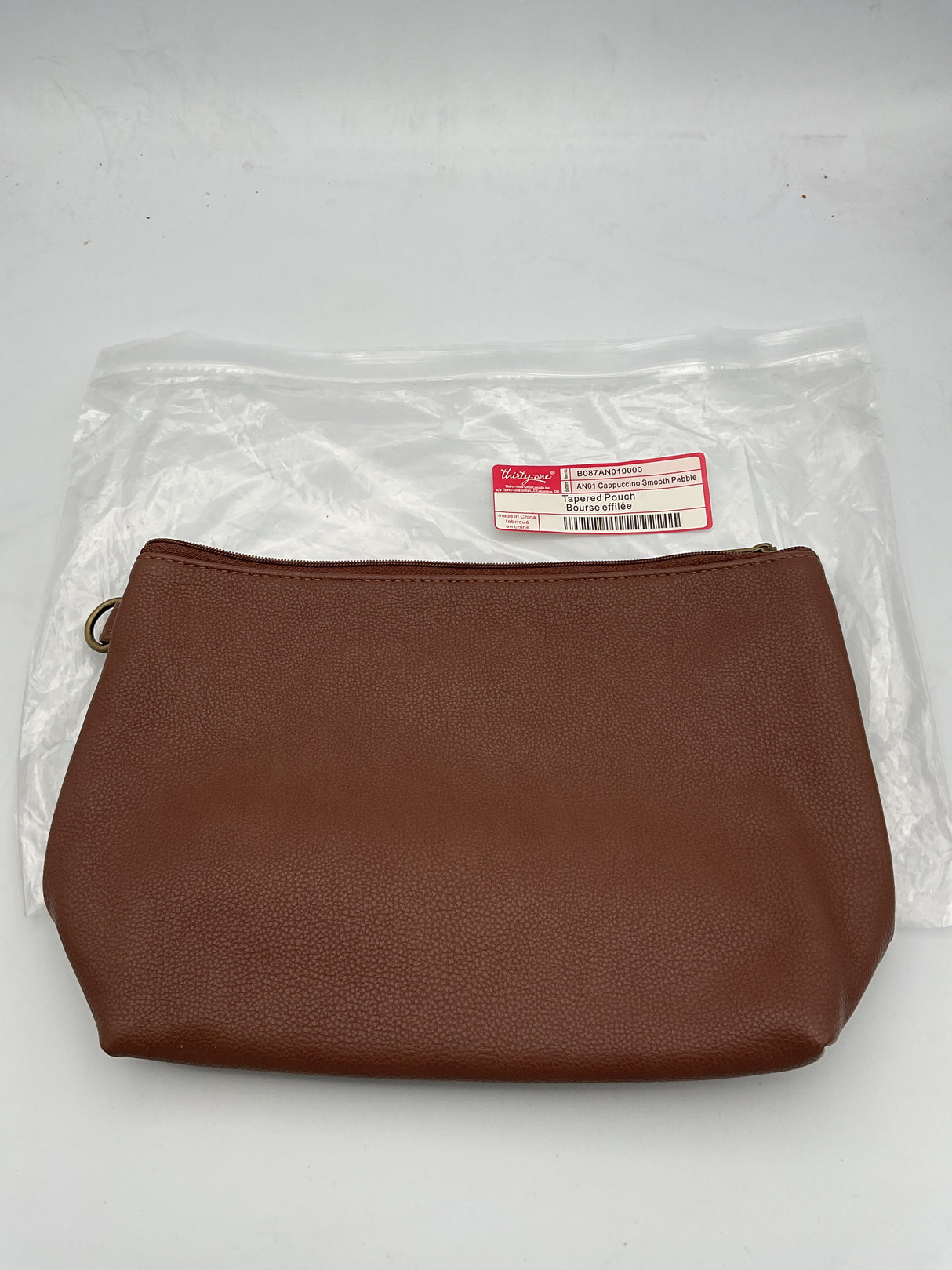 Thirty-One Tapered Pouch - Cappuccino Smooth Pebble