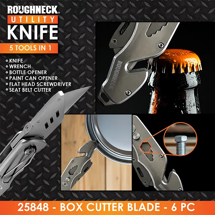 Roughneck 5 Tools in 1 Utility Knife