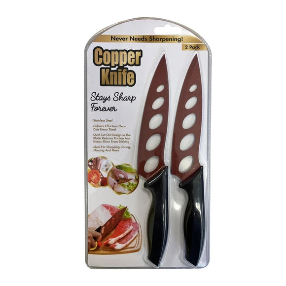Stainless Steel Sharp Forever Copper Knife 2 Pack