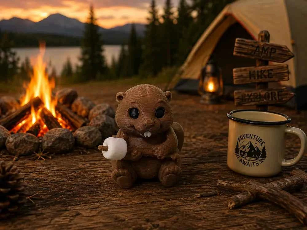 Beaver Camping Critter 3D Printed