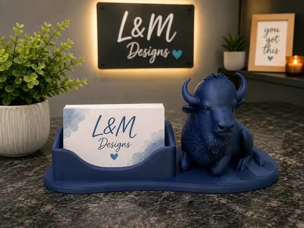 Buffalo Business Card Holder 3D Printed
