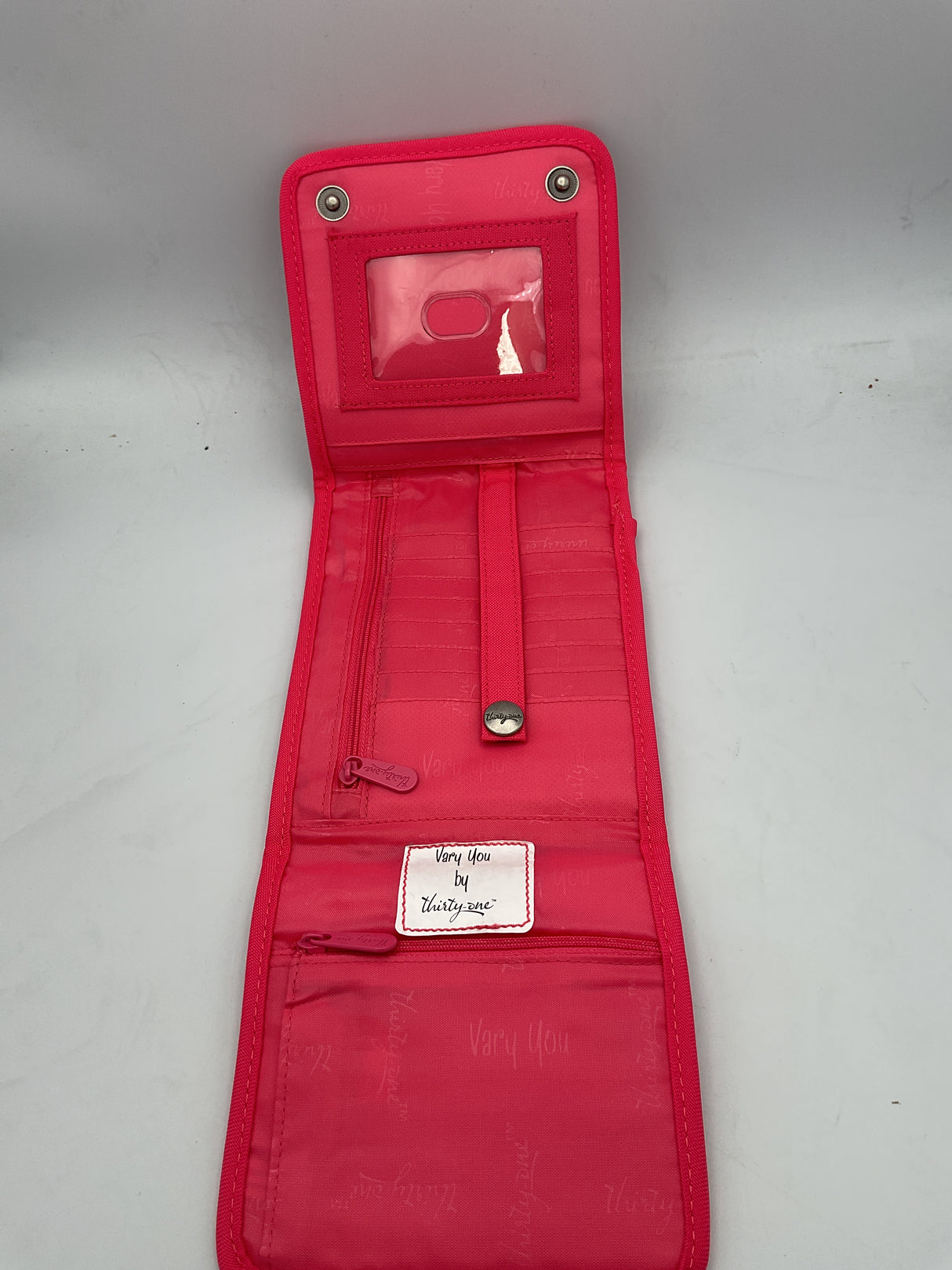 Thirty-One Vary You Mini Crossbody (Coral Quilted Dots)