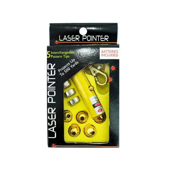 Laser Pointer Key Chain with Interchangeable Heads
