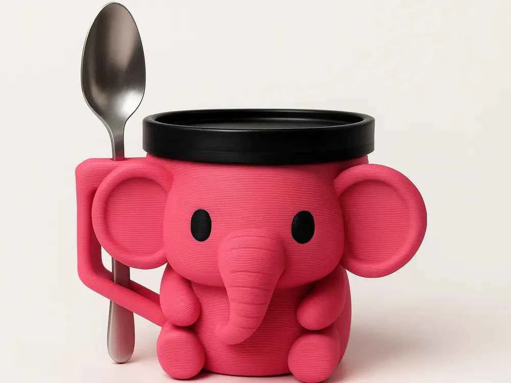 Elephant Pint Ice Cream Holder 3D Printed