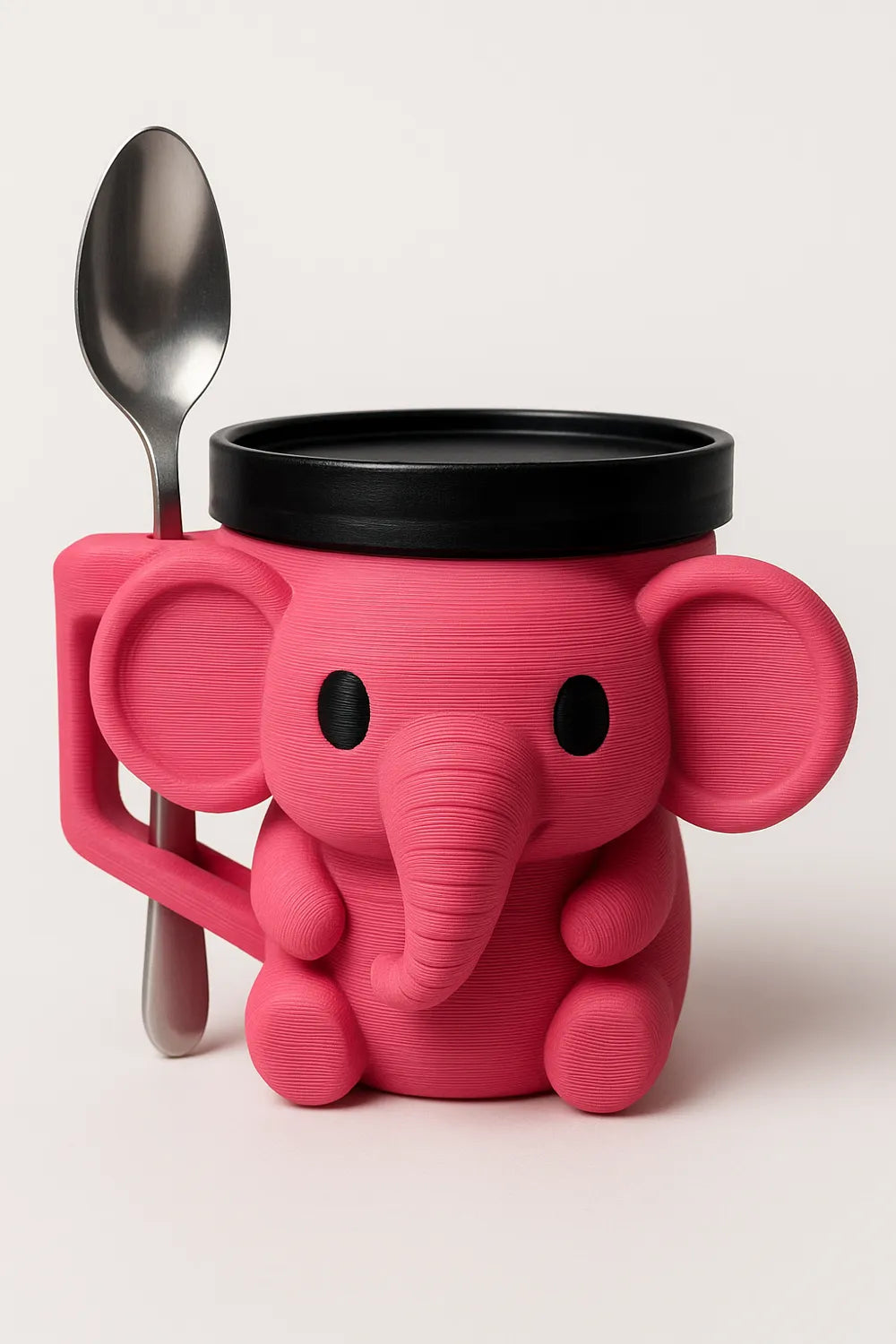 Elephant Pint Ice Cream Holder 3D Printed