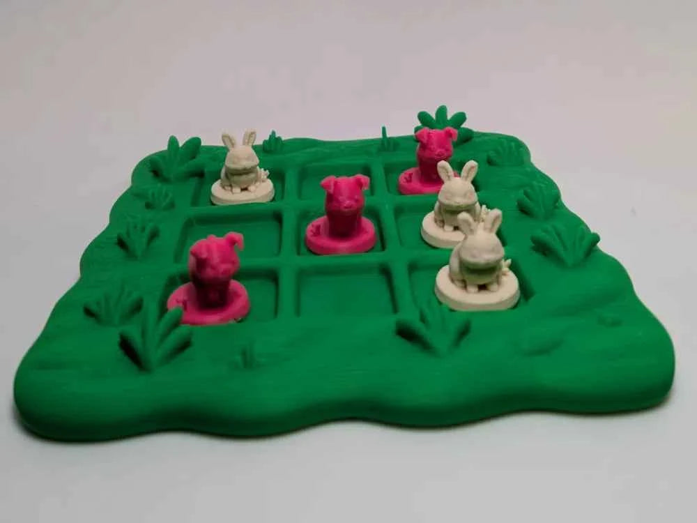 Farm Tic Tac Toe Set 3D printed
