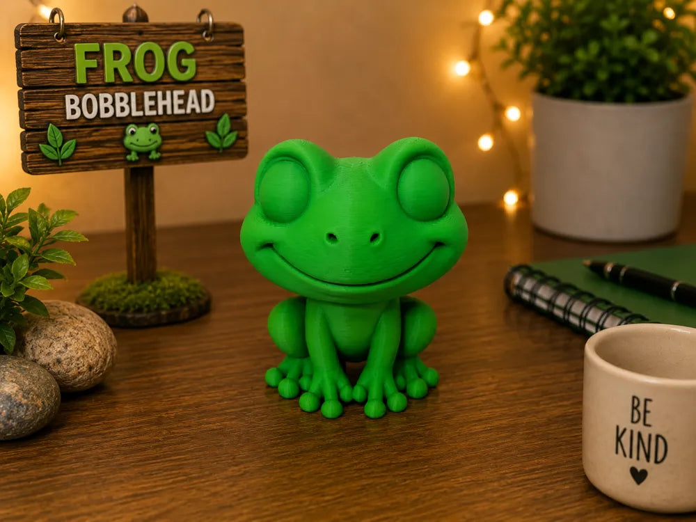 Frog Bobblehead 3D printed