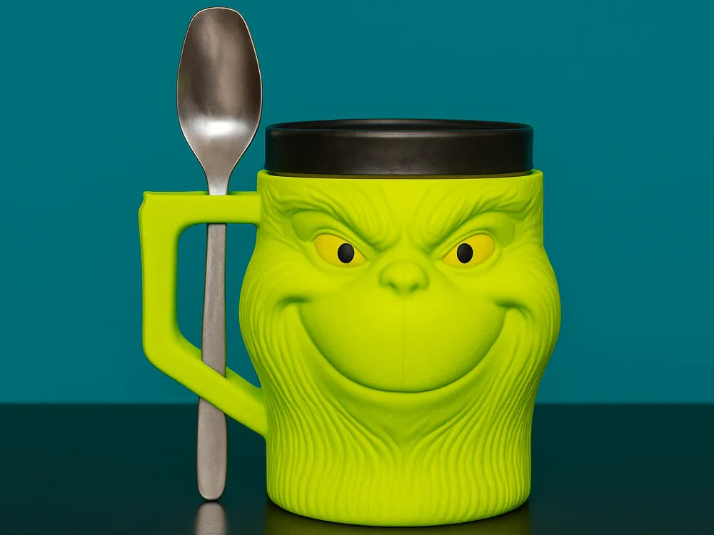 Grinch Ice Cream Pint Holder 3D Printed