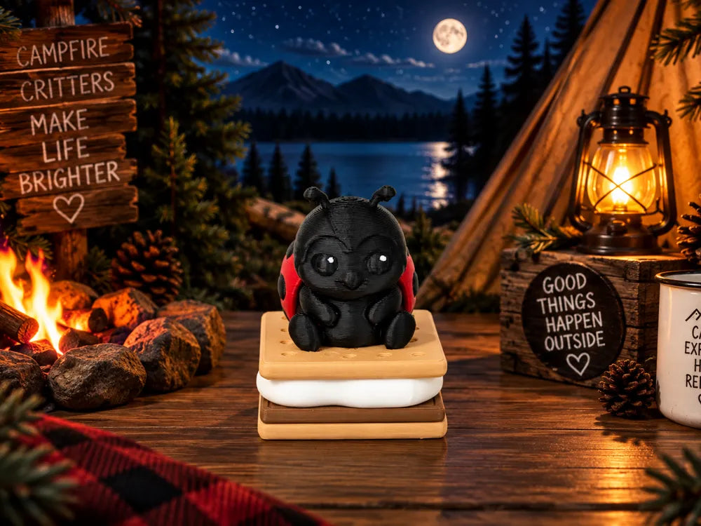 Ladybug Campsite Critter 3D Printed
