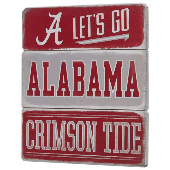 University of Alabama Planked Wood Wall Decor